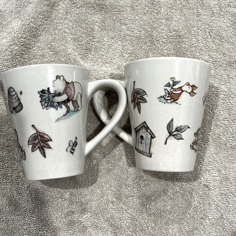 Vintage 1990s Disney Pooh 100 Acre Wooden stoneware Coffee Mugs sold separately
